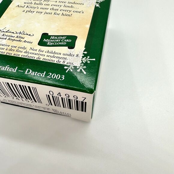 Hallmark Keepsake Kitty Catch 2003 Miniature Cat Christmas Ornament - Picture 5 of 11